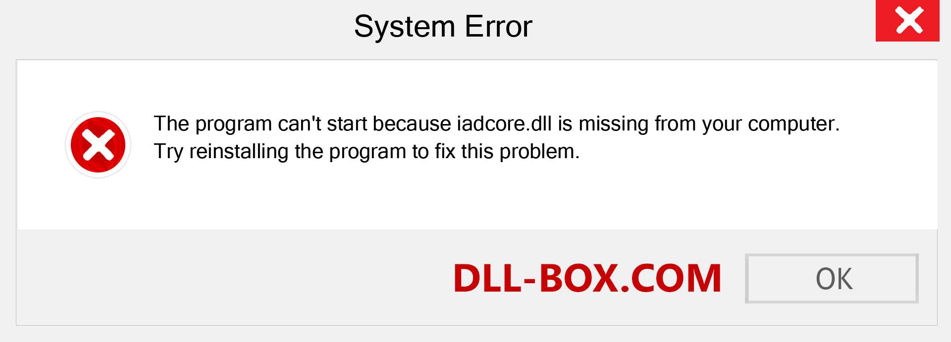  iadcore.dll file is missing?. Download for Windows 7, 8, 10 - Fix  iadcore dll Missing Error on Windows, photos, images